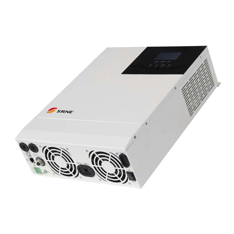 SRNE 5000W All-in-One MPPT Hybrid Solárnínabíjení Invertor Horizontální 48V 220VAC Pure Sine Wave 80A MAX PV 145V Off-mřížka měniče